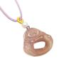 Collar de Jade Ágata Calcedonia Hielo Colgante Calcedonia Púrpura Ágata Colgante Buda Sonriente Buda Maitreya Colgante de Jade Fabricante Venta al por Mayor