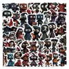 50 Peças de Adesivos de Grafite Artístico Estilo Terror para Decorar Guitarra Caderno Mala DIY Impermeável Adesivos Atacado