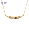 Collar de sonrisas con cuentas de diamante transfronterizo personalidad letras diy familia mamá Día de la Madre nombre artículo para la clavícula de acero inoxidable