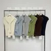 Mmc Dition Tejido de Punto de Cuello Alto Medio para Mujer 2026 Primavera Nuevo Estilo Top sin Mangas Chaleco Ajustado Chal Dos Piezas