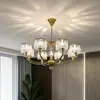 Lámpara de araña dúplex de lujo ligero estilo americano para espacios de sala de estar y comedor en casa, admite accesorios de iluminación no estándar hechos a medida