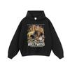 420G National Fashion Retro Hip Hop Fashion Impresso Moletom com capuz Masculino e Feminino High Street Fashion Marca Lavagem Manga Longa Hoodie Comércio Exterior