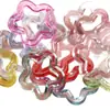 Colgante Llavero Acrílico Transparente Colorido de 30 mm con Agujero, Adorno de Estrella de Cinco Puntas, Material para Colgante de Flor de Ciruelo DIY