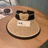 Diadema al por mayor sombrero de copa vacío nuevo sombrero de paja deportivo de verano para mujer red social lindo sombrero de ala grande estilo pequeño fragante para ciclismo
