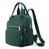 2025 Mochila Nueva Mochila de Nailon Bandolera Europea y Americana Bolso de Mujer Hilo de Bordado Acolchado Mochila Escolar para Estudiante Mujer Bolso Cuadrado Pequeño
