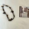 Nuevo collar de cuentas de piedra de ojo de tigre natural retro chino, dulce y fresco, estilo antiguo, cadena de suéter de clavícula Maillard de alta calidad para mujer