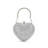 Bolso de mano con forma de corazón y diamantes de venta caliente transfronterizo 2026 Nueva moda de primavera para mujer Bolso de hombro cruzado con cadena y incrustaciones de diamantes