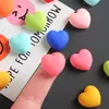 Materiais coloridos de cola em creme em formato de coração para DIY, acessórios de resina, acessórios de cabelo feitos à mão, fivelas de sapato, ímãs de geladeira e acessórios de decoração