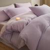 Juego de Cuatro Piezas de Hilo de Doble Capa Leche Terciopelo Otoño e Invierno Engrosado Cálido Cubrecolchón de Terciopelo Coral Sábanas y Sábanas Ajustables Ropa de Cama de Terciopelo de Algodón
