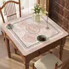 Mantel Cuadrado Estilo Americano, Impermeable y a Prueba de Aceite, Mantel de Cuero Lavable, Sensación de Lujo Ligero de Gama Alta, Adecuado para Mesa de Mahjong y Mesa de Café
