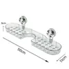 Estante de Almacenamiento para Lavabo con Ventosa, Estante de Almacenamiento para Grifo sin Taladro, Estante de Almacenamiento Frontal para Espejo de Lavabo de Inodoro, Montado en la Pared