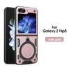 Adecuado para Funda de Teléfono Samsung Z Flip7/6 con Soporte Magnético Plegable Z Flip5/4 y Cubierta Protectora Anticaídas