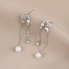 Nuevos Pendientes de Moda Sencillos Otoño e Invierno para Mujer Aguja de Plata S925 Sentido de Diseño de Nicho Pendientes de Mariposa Pendientes de Borla Distintivos