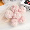 Fábrica en stock 2.5cm bola de flores de malla red elástica bola de pelo horquilla hecho a mano diy accesorios de joyería bola de pelo al por mayor