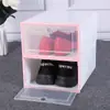 Caja de Zapatos de Plástico Transparente PP a Prueba de Polvo Gabinete de Zapatos Caja de Zapatos Caja de Almacenamiento para el Hogar Almacenamiento de Zapatos Cajón Deslizante Tipo Cajón Caja de Zapatos