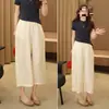 Pantalones de Verano Finos de Cintura Alta de Pierna Ancha, Estilo Holgado y Casual, Pantalones Rectos Estrechos, Novedad 2026, Modernos y Juveniles