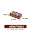 Nueva Estufa de Madera Estilo Chino para Preparar Té, Bandeja de Té, Bandeja para Frutos Secos, Caja de Frutas Deshidratadas de Cerámica, Bandeja de Frutas de Nueve Cuadrículas para Sala de Té