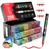 Suministro Exclusivo Transfronterizo de Marcadores Acrílicos Líquidos Directos Populares de 288 Colores para Pintura Estudiantil, Arte DIY y Pinceles de Acuarela Profesionales