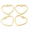 Seis Colores DIY Aleación Hueca Doble Corazón Pieza de Enlace Collar Pulsera Pendiente Accesorios A124