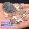 Plata de Ley S925 Colgante Mariposa Seiko Colgante Cristal Wenwan Cuerda Trenzada para Mano Collar Accesorios Hechos a Mano DIY