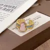 Novo Anel de Abertura Esmaltado com Gotejamento de Óleo e Zircônia Estilo Chinês Antigo Médio Personalidade Retrô Nicho Luxo Leve Alto Padrão para Mulheres