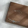Pulsera de Mano de Lujo Ligero con Circonita Microincrustada y Baño de Oro Real para Mujer, Diseño de Nicho Pulsera de Luna y Estrella de Cinco Puntas, Pulsera Sencilla
