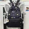 Mochila Estudiante Estampado de Lunares Bolsa de Doble Hombro Linda de Dibujos Animados Gran Capacidad Mochila Estudiante Bloque de Color Mochila Estilo Coreano Nuevo