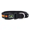 Correa y collar de nylon reflectante multicolor para perros pequeños, medianos y grandes, correa retráctil anti-pérdida