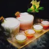 Conjunto de Vinho da Taverna Erma Conjunto de Vinho da Taverna Erma Porta-Copo de Luta de Vinho Halo de Coquetel Xícara de Chá Três Imortais Bêbados Taça de Luta de Vinho Arco-Íris