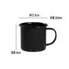 Taza de Agua de Hierro Esmaltado Clásica Jarra de Té Nostálgica Antigua Cepillado de Dientes Infantil Personalizada Personalizada Vasos para Enjuague Bucal Licor Hogar