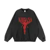 Sudadera con Capucha Estampada Estilo Americano Holgada de Talla Grande, Sudadera Vintage Lavada con Sal de Peso Pesado 420g