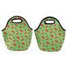 Bolsa de picnic de material de buceo con logotipo de patrón fijo, bolsa de almuerzo portátil para estudiantes, lonchera portátil para exteriores, bolsa de almacenamiento Bento