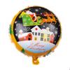 Novo Balão de Filme de Alumínio de Natal de 18 Polegadas Papai Noel Boneco de Neve Árvore de Natal Balão Redondo Atacado