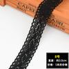 Accesorios de encaje de algodón negro hechos a mano para manteles, sofás, ropa de cama y cortinas.