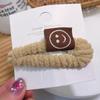 Corea del Sur Dongdaemun Celebridad de Internet Otoño e Invierno Nuevo Estilo Felpa Cara Sonriente Pinza BB Pinza Lateral Elegante Chica Flequillo Pinza Tocado Accesorios para el Cabello