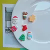 Acessórios Série Natal Sino Alce Floco de Neve Cola Cremosa Joias DIY Grampo de Cabelo Adorno de Cabeça Acessórios de Resina DIY Atacado