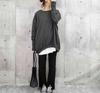 Sudadera de Algodón Estilo Japonés para Mujer Nueva de Primavera y Otoño, Holgada y Casual, Oversize de Color Sólido, Popular en Amazon