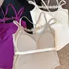 Top sin mangas sexy y seductor de corte ajustado para mujer con diseño único, moderno y versátil, Ropa exterior estilo 'Hot Girl' para el verano