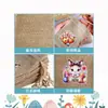 Bolsa de Regalo de Lino Nueva de Pascua Transfronteriza con Cordón Cordón Bolsa Pequeña para Dulces Fiesta Bolsa de Lino con Cordón