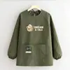 Delantal de Bata Moderno Repelente al Agua Cocina Hogar Manga Larga Adulto Antiincrustante y Resistente a Manchas Ropa de Trabajo para Catering con Estampado