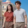 Camiseta de Verano con Estampado de Logo, Polo de Negocios de Amoníaco Líquido de Alta Gama para Hombre, Tacto Premium, Ropa de Trabajo con Cuello, Manga Corta Hecho a Medida