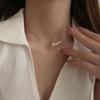 Moda Simples Luz Luxo Nicho Verão Quatro Pérolas Colar 2021 Nova Clavícula Feminina Design Colar Sense