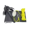 Juego de ancla plegable de acero al carbono negro galvanizado por inmersión de 1.5 kg para botes inflables de goma, kayaks y botes de pesca