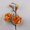 Eva Magnolia Grande Artificial Flor de Magnolia Multicabeza Decoración del Hogar Accesorios para Bodas Magnolia de PU Arreglo Floral de Pie