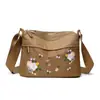 Bolso de Hombro Cruzado Bordado para Mujer Estilo Artístico Nacional Moda Mochila para Mujer Gran Capacidad Bolsa de Tela de Nylon Fabricante Venta al por Mayor