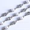 Ponto de venda quente liga corrente jaqueta suspensório corrente decorativa 8mm strass corrente DIY costurado à mão cinto broca corrente