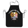 E-commerce transfronterizo caliente barbacoa divertida estampado impermeable simple cuello colgante alto valor de color delantal estampado de letras