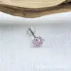 Brincos de Estrela de Cinco Pontas com Garra Astmf-13 Liga de Titânio 0,8 Espessura Titânio G23 Rosca Interna Brincos de Zircônia Joias para Piercing