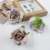 Pintura al óleo rosa simulación boda flor falsa pared DIY hecho a mano material decorativo flores accesorios horquilla flor hacer material