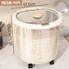 Balde de Arroz Doméstico à Prova de Insetos à Prova de Umidade Pote para Armazenamento de Grãos Super Grande de Grau Alimentício Balde Organizador de Armazenamento de Arroz Farinha de Arroz Grãos